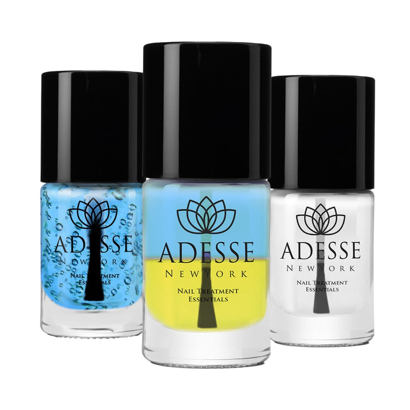 Triple Hydration - Nail & Cuticle Energizer and Marine Algae Duo Set  with Sweet Almond Cuticle Oil - adesseny