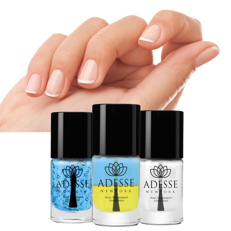 Triple Hydration - Nail & Cuticle Energizer and Marine Algae Duo Set  with Sweet Almond Cuticle Oil - adesseny